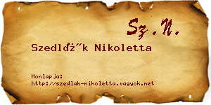 Szedlák Nikoletta névjegykártya